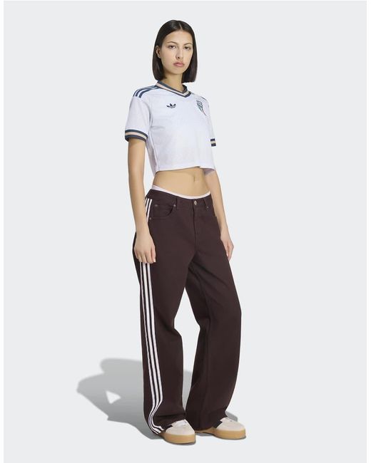 Adidas Originals White Italy 26 Away Cropped Jersey