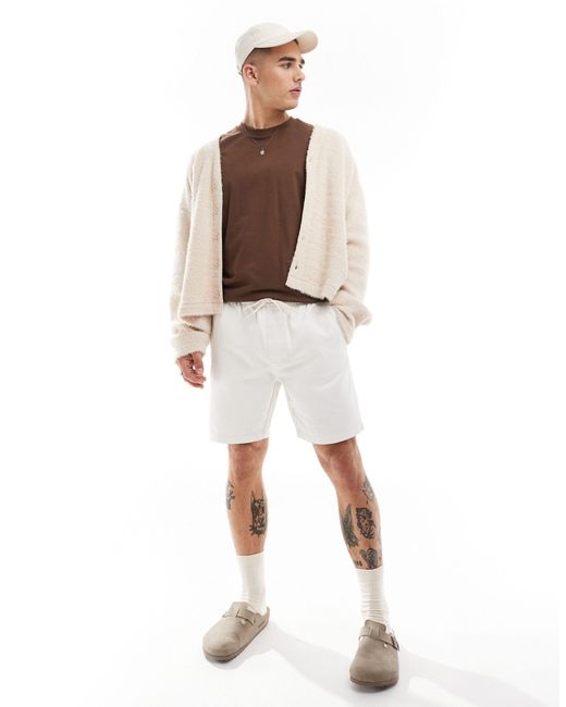 Threadbare Natural Elasticated Waist Chino Shorts for men