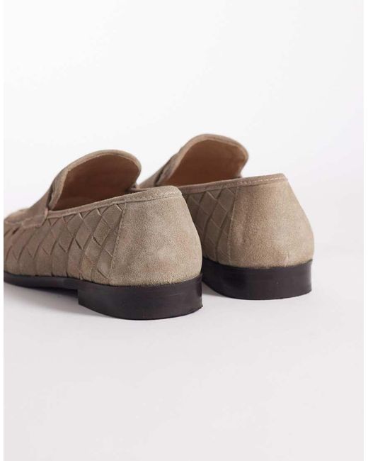 ASOS Brown Weave Loafers for men