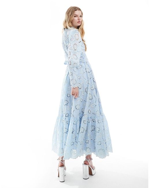 Sister Jane Blue Dream Embroidered Maxi Dress