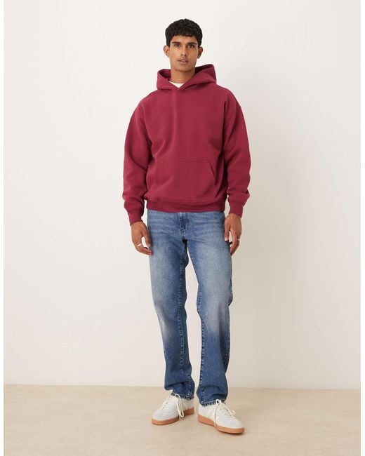 Abercrombie & Fitch – essential – kapuzenpullover in Red für Herren