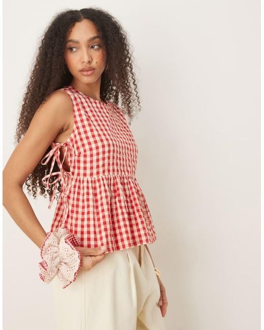 Nobody's Child Pink Valerie Tie Side Top