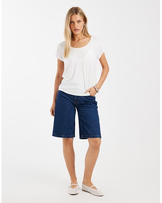 Hollister White Short Sleeve Scoop Neck T-Shirt