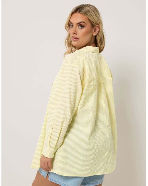 Yours Clothing Natural Stripe Textured Shirt