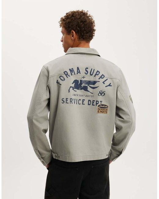 Cotton On Gray Garage Jacket for men
