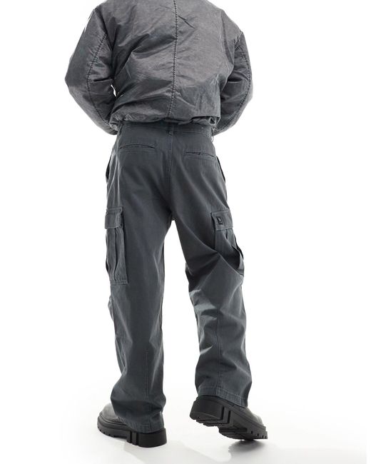 Pantalon cargo style skateur - gris foncé Pull&Bear pour homme en coloris Black