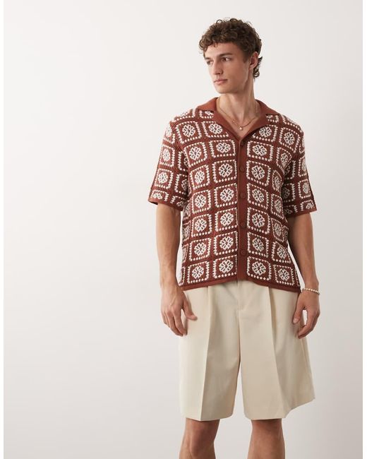 ASOS Natural Tailored Pleated Bermuda Shorts for men