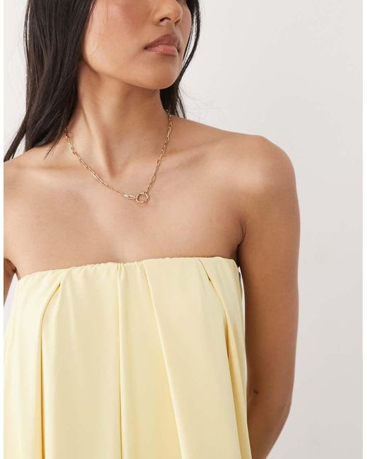 ASOS Natural Bandeau Mini Dress