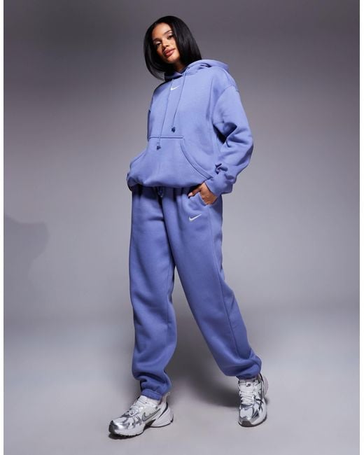 Nike Blue – phoenix fleece – oversize-jogginghose