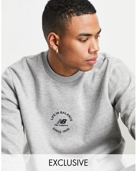New Balance – sweatshirt in Grau für Herren | Lyst AT