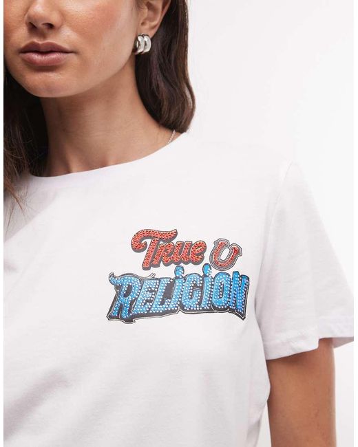 True Religion Blue Crystal Soulful Back Graphic Baby T-shirt