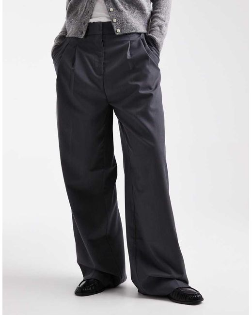 Vero Moda Blue Dad Fit Tailored Trouser