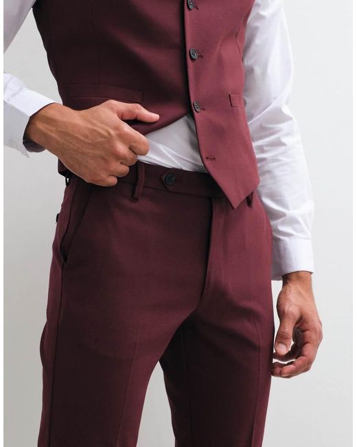 ASOS Red Skinny Suit Trousers for men