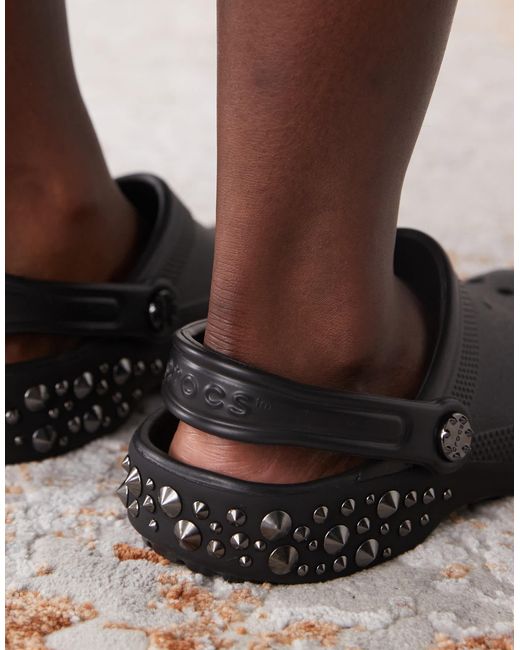CROCSTM Gray Classic Studded Clog