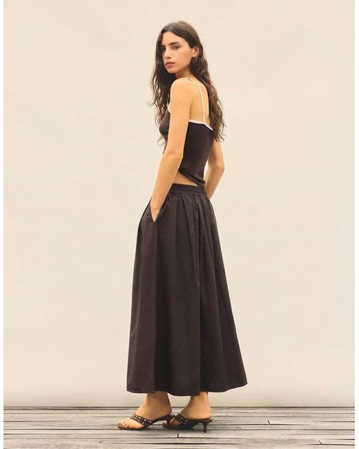 Pull&Bear White Long Cape Skirt