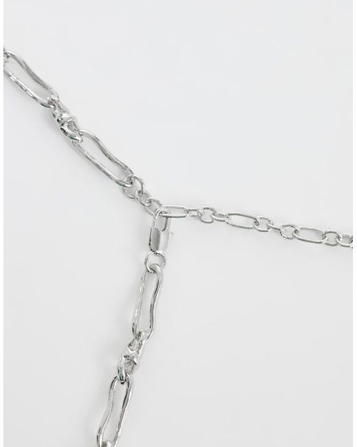 ASOS White Open Twisted Link Chain Necklace for men