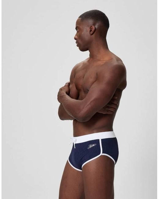 Speedo Blue Jetstream Texture 3.5" Swim Brief for men