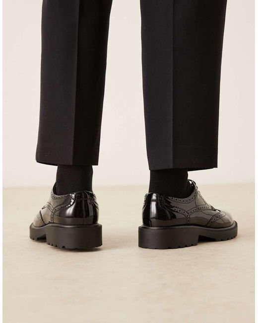 ASOS Black Brogue Shoes for men