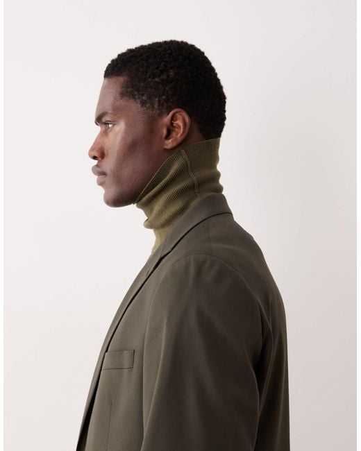 Mango – eleganter blazer in Brown für Herren