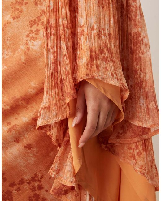 ASOS Orange – maxi-wickelkleid