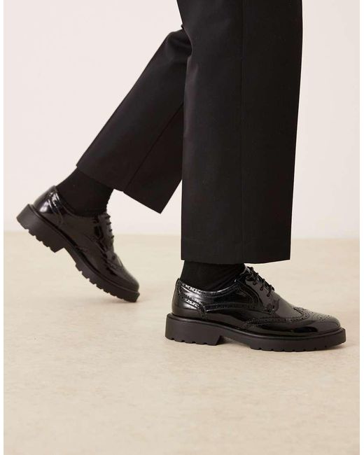 ASOS Black Brogue Shoes for men