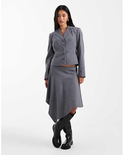Collusion Gray Fitted Blazer