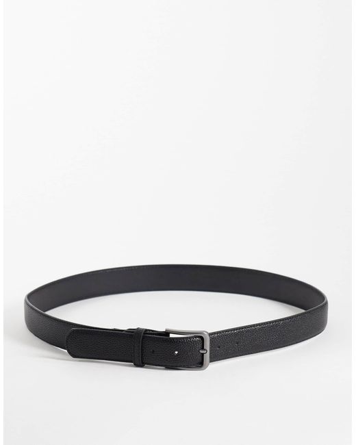 Jack & Jones – er ledergürtel in Black für Herren