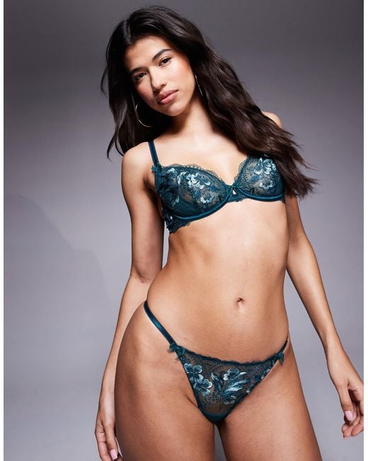Boux Avenue Blue Gisella Co-ord Thong