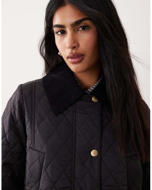 Barbour Black Modern Beadnell Quilted Jacket