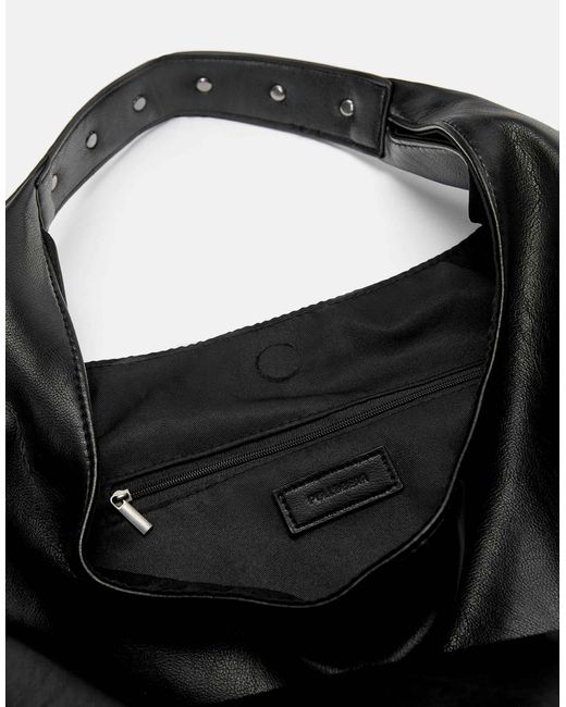 Pull&Bear Black – mit nieten besetzte handtasche