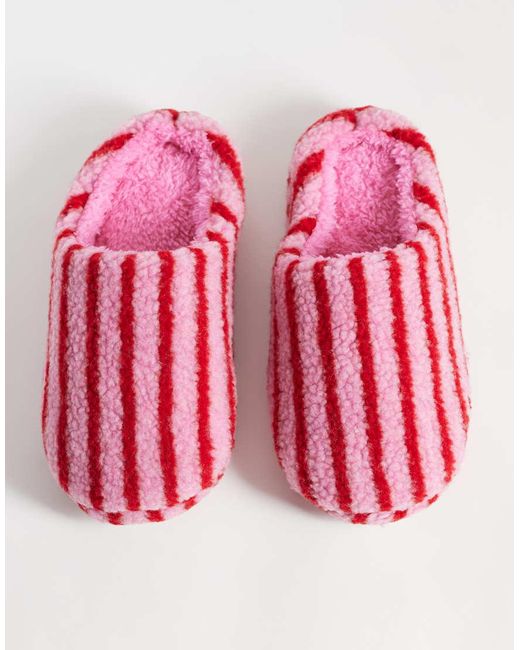 Loungeable Pink Borg Slippers