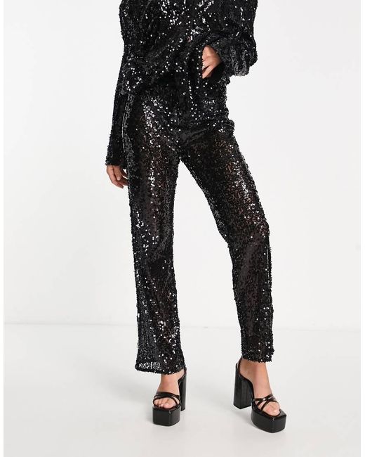 4th & Reckless Black Sequin Pants
