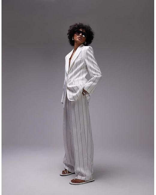 Mango Gray Pinstripe Tailored Trouser Co-ord
