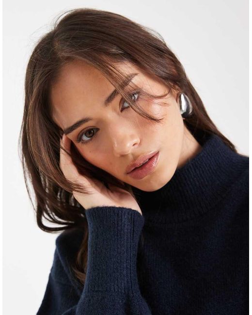 ASOS Blue High Neck Jumper