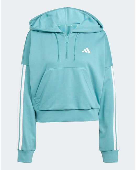 Adidas Originals Blue – essentials – kapuzenpullover aus french terry