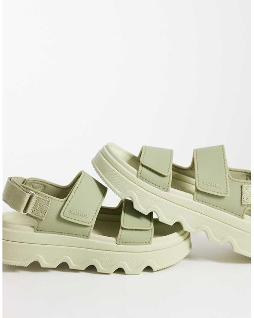 Sorel Green Kinetic Sunchase Ankle Strap Sandal