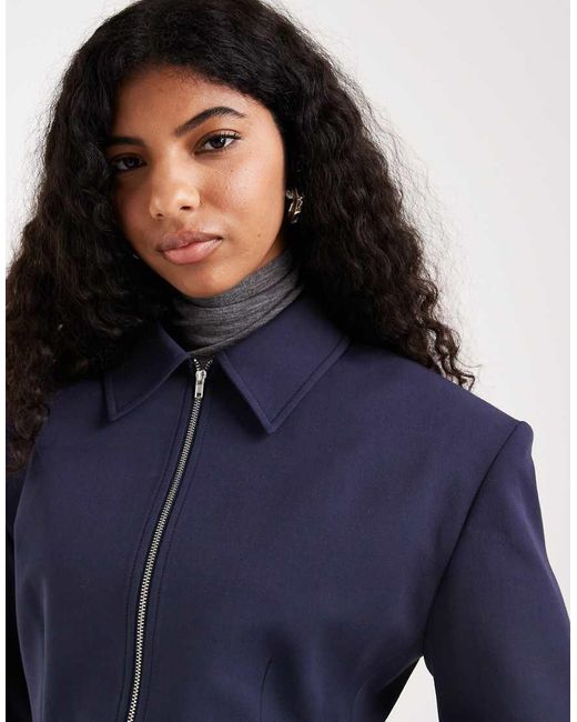 ASOS Blue Zip Up Cinch Jacket