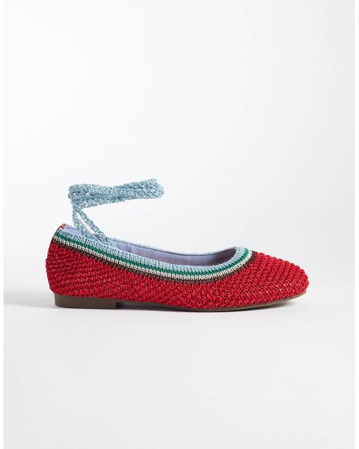 SEQWL Red – ballerinas aus webstoff
