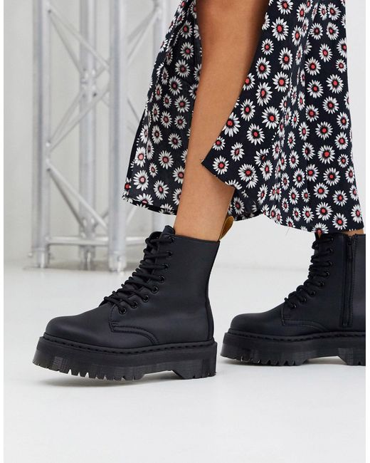 BOTA CON CORDONES JADON II MONO VEGAN NEGRA Dr. Martens de Tejido sintético  de color Negro: ahorra un 14 % | Lyst