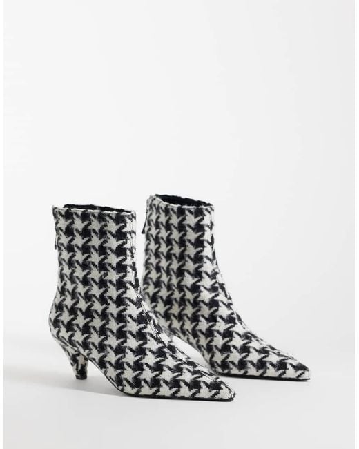 ASOS White Rivelle Cone Heel Ankle Boots