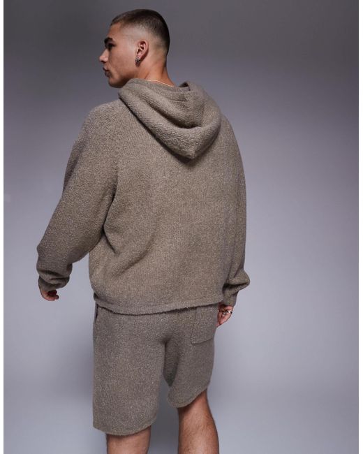 The Couture Club – kapuzenpullover aus bouclé-strick in Gray für Herren