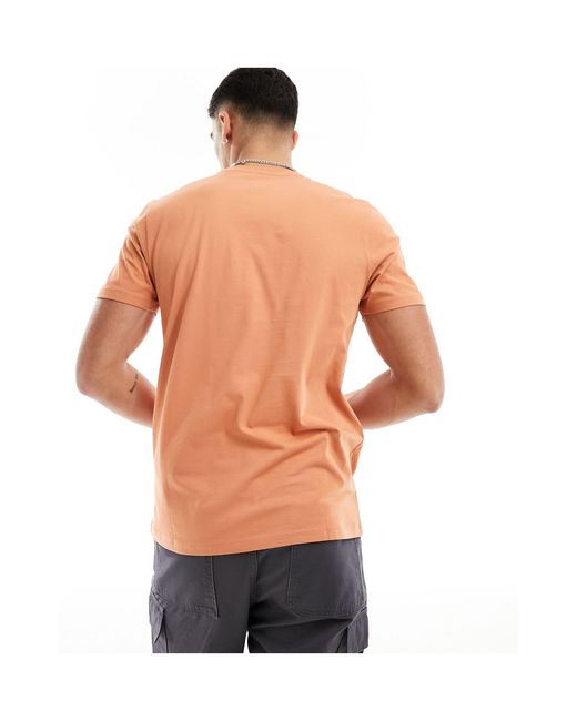 New Look – rostrotes t-shirt mit rundhalsausschnitt in Brown für Herren