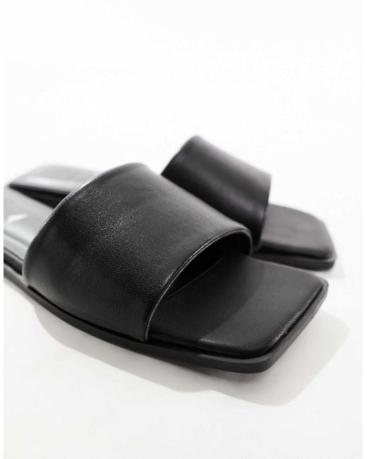 ASOS White Fig Square Toe Flat Sandals