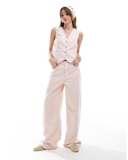 Object White Wide Leg Jeans Co-ord
