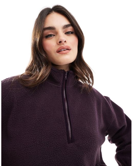 Levi's Purple – delta – sweatshirt aus sherpa-teddyfell
