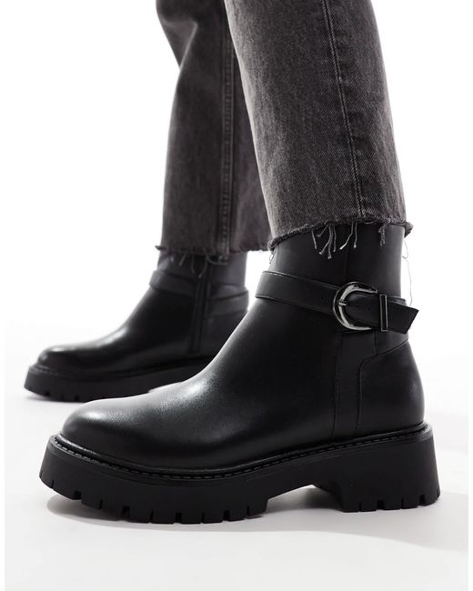 London Rebel Black – billie – ankle-boots