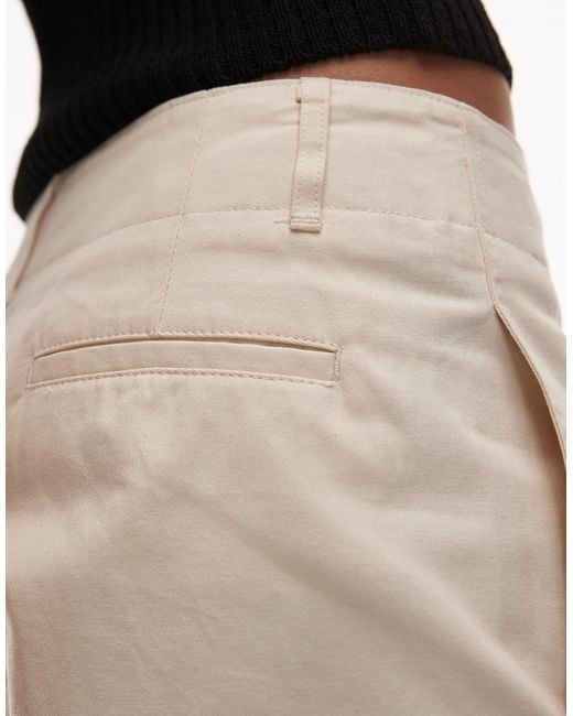 Mango White Concealed Button Slim Trouser