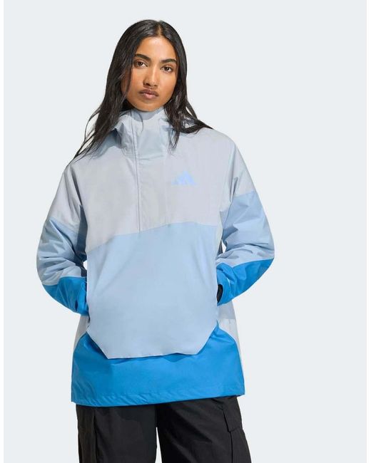 Adidas Originals Blue Terrex Xploric 2.5 Layer Climaproof Anorak