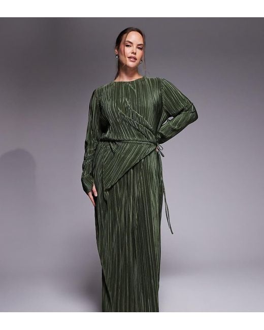 asos design long sleeve satin plisse maxi dress ASOS DESIGN long sleeve satin plisse maxi dress
