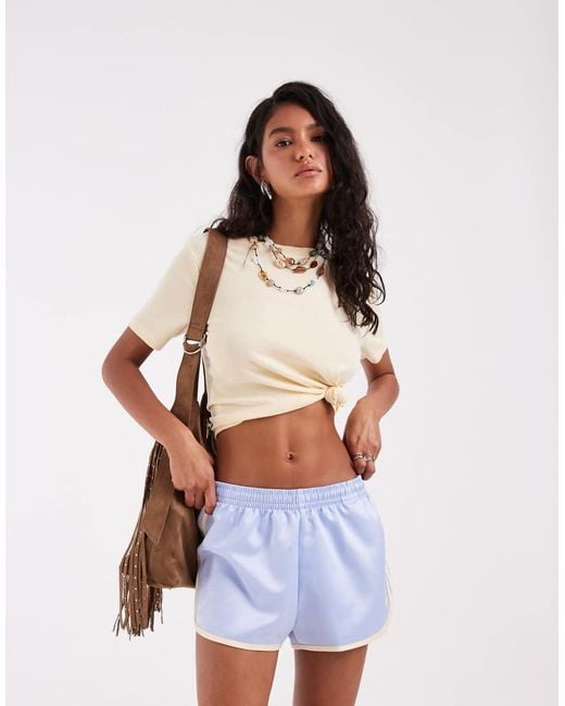 Adidas Originals Blue Three Stripe Sprinter Shorts